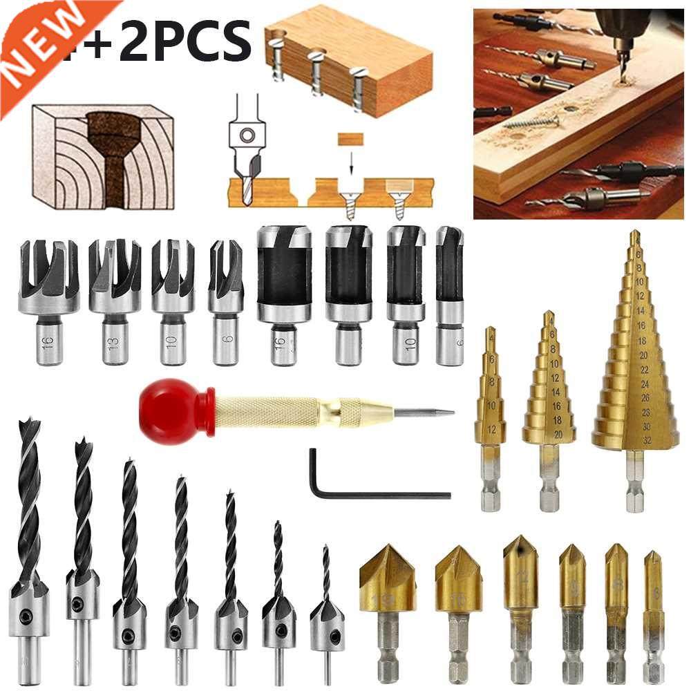 Woodworking Chamfer Drilling Tools Wood Plug Cutter Tool Thr