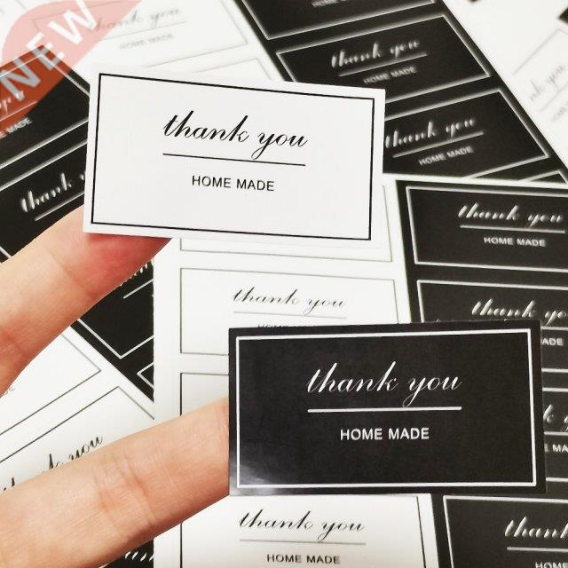 120pcs Black&White Thank You Seal Stickers Gift Seal
