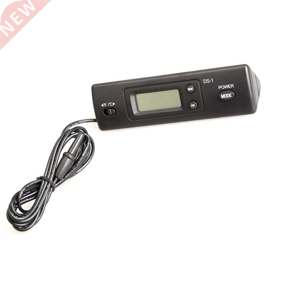 2 in 1 LCD Clock Screen Car Vehicle Time Black Automobile Cl