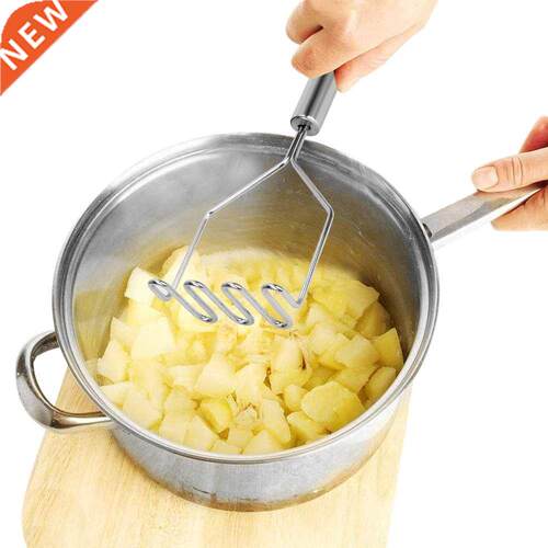 HILIFE Potato Crusher Stainless Steel Wave Shape Potato