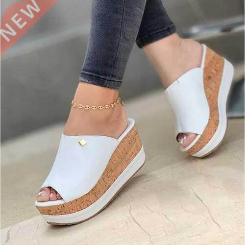 Wedge Slippers Women Shoes Summer Peep Toe Sand Fashion