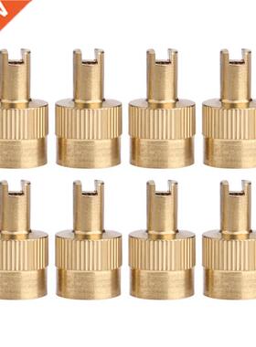 8pcs Slotted Head Valve Stem Caps with Core Remover Tool for