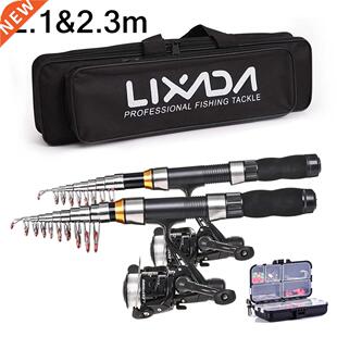Lixada-carrete de ca?a de pescar, Kit completo, 2,1 m/2,3 m,