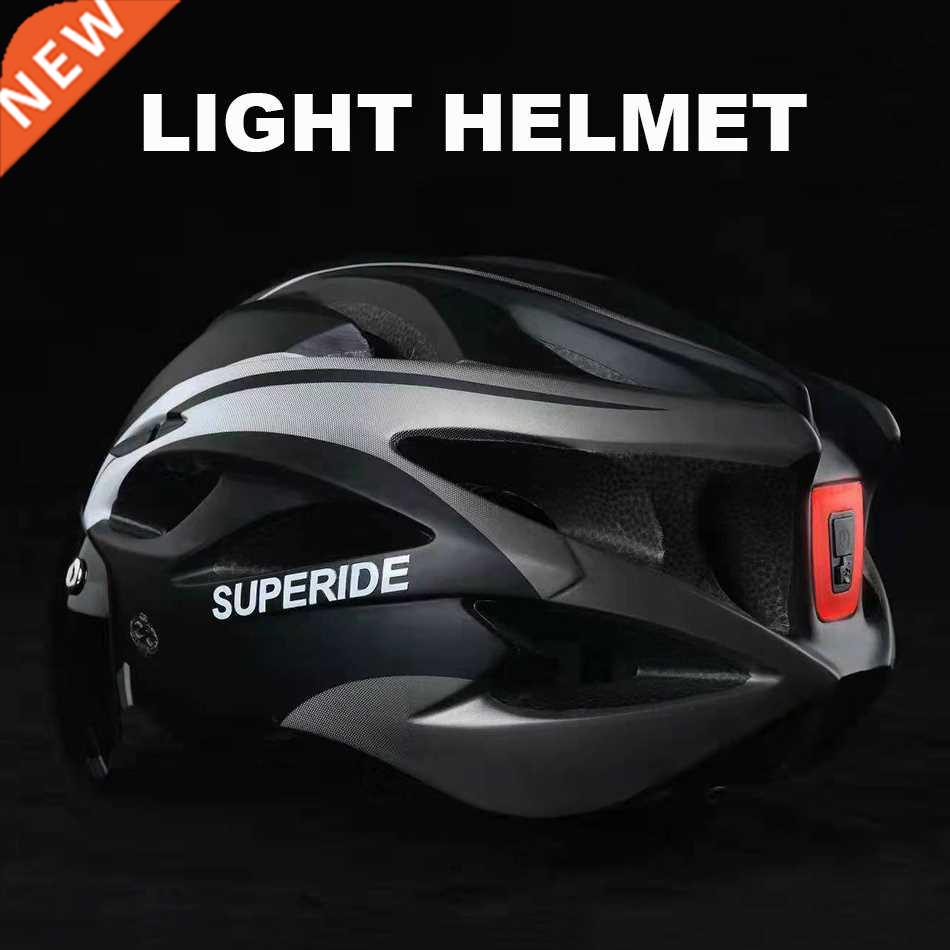 IDE Road Mountain Bike Helmet with Rear Light In-mold Riding
