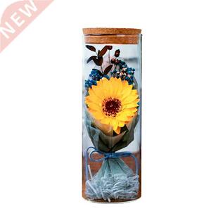 Flower Soap Bottle Glass Rose Light Preserved Dome Real