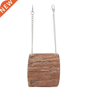 Pet Bird Chew Cage Toys Nature Wood Cave Swing Biting