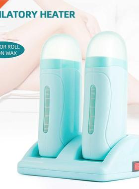 Electric Double Wax Heater Epilator Cartridge Wax Roller Bas