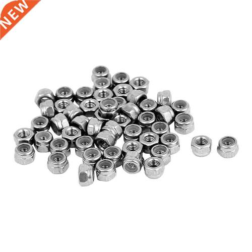 4 # 40 304Nylock Insert Hex Lock Nuts 100pcs