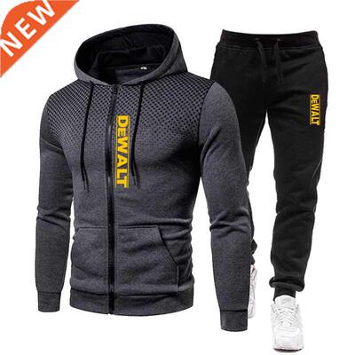 New DeWalt zippered Hoodie winter pants 2-piece fashion Hood