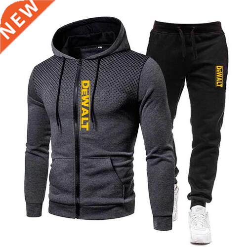 New DeWalt zippered Hoodie winter pants 2-piece fashion Hood
