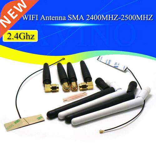 50PCS 2.4Ghz 3dbi WIFI Antenna 2.4G RP SMA Male Universal An