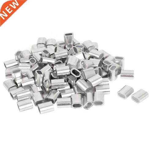 2.5mm Hole Wire Rope Aluminum Sleeves Clip Cable Crimps 100p