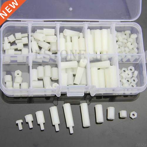 M3 Nylon Hex Spacers Screw Nut Assortment Kit Stand off Plas