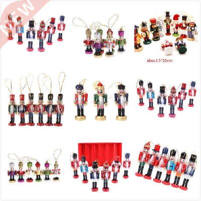 6-12cm Wooden Nutcracker Solider Figure Model Puppet Doll