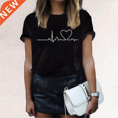 Love Print T-shirts For Women Harajuku Summer T Shirt New Fa