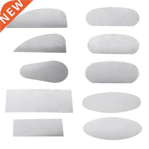 B0KB 10PCS Pottery Clay Steel Scraper For Polymer Steel