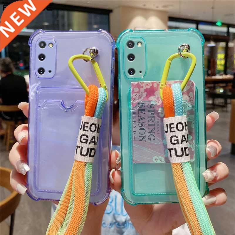 Fluorescent Lanyard Phone Case For Samsung Galaxy S21 S22 Pl