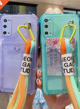 Fluorescent Lanyard Phone Case For Samsung Galaxy S21 S22 Pl