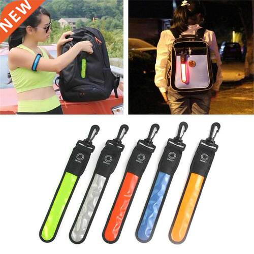 Bag LED Light Reflective Belt Strap Safety Pendant For