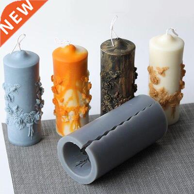 Carved Cylindrical Candle Mold Scented Candle Mold For