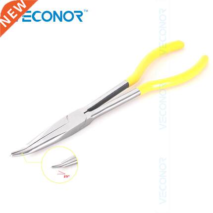 11" Long Nose Pliers Bent Nose Plug Cable Puller Long N