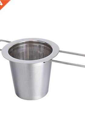 1pc Stainless Steel Tea Infuser Filter Long Handle Folding T