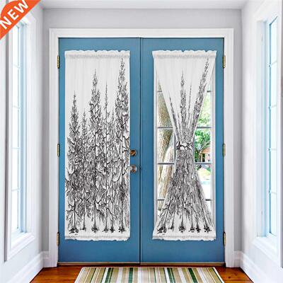 Black bor Woods Door Curtains for Living Room Bedroom