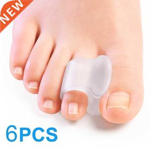 6pcs=3pairs Soft Silicone Toe Separator Hallux Valgus Bunion