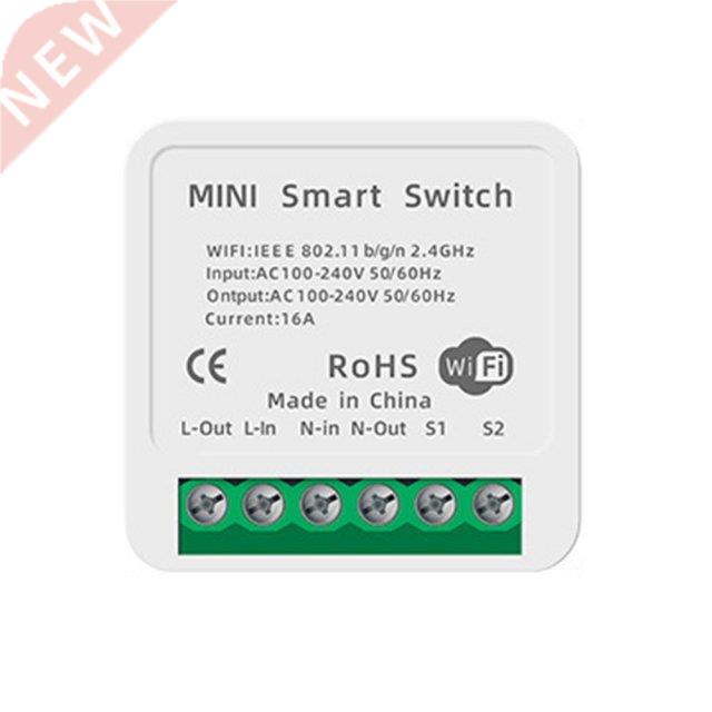 16A Mini Tuya Wifi  Smart Switch 2 Way Control Timer Smar