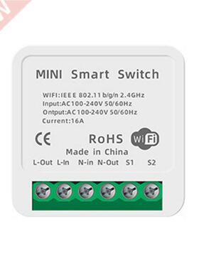 16A Mini Tuya Wifi  Smart Switch 2 Way Control Timer Smar