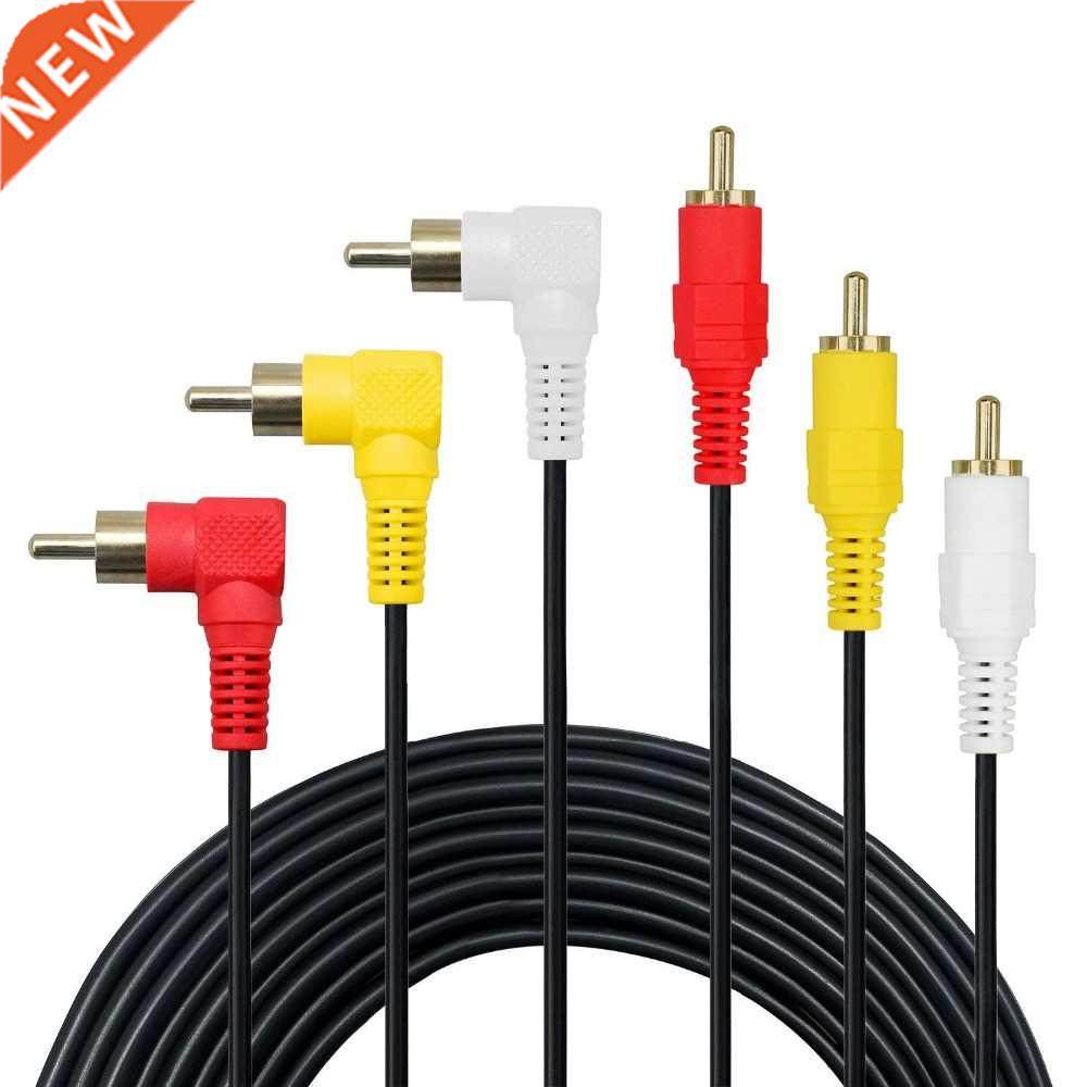 3RCA to 3 RCA Male to Male Audio Cable Gold Plated AV Cable