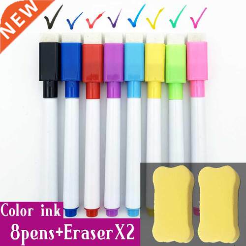 5/8Pcs/lot Colorful black School classroom Whiteboard Pen Dr