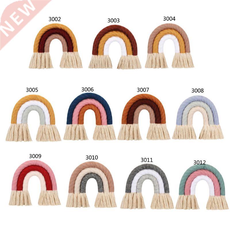 Macrame Rainbow Wall Hanging Decorative Colored for Boho Hom