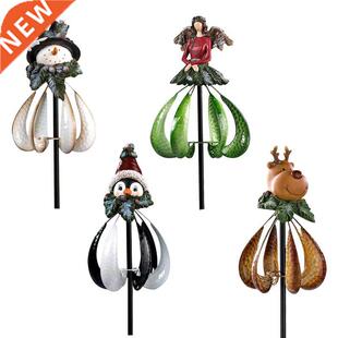 Christmas Garden Wind Spinners Decorative Metal Delicate Cut