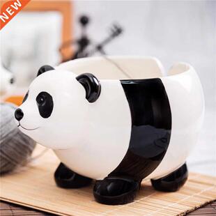 Home Ornament Panda Shaped Figurine Storage Box Decorative
