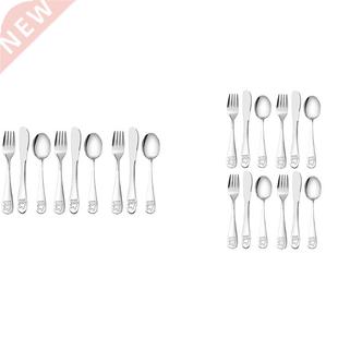 Kids Silverware Set Children's Safe Stainless Steel Utensil