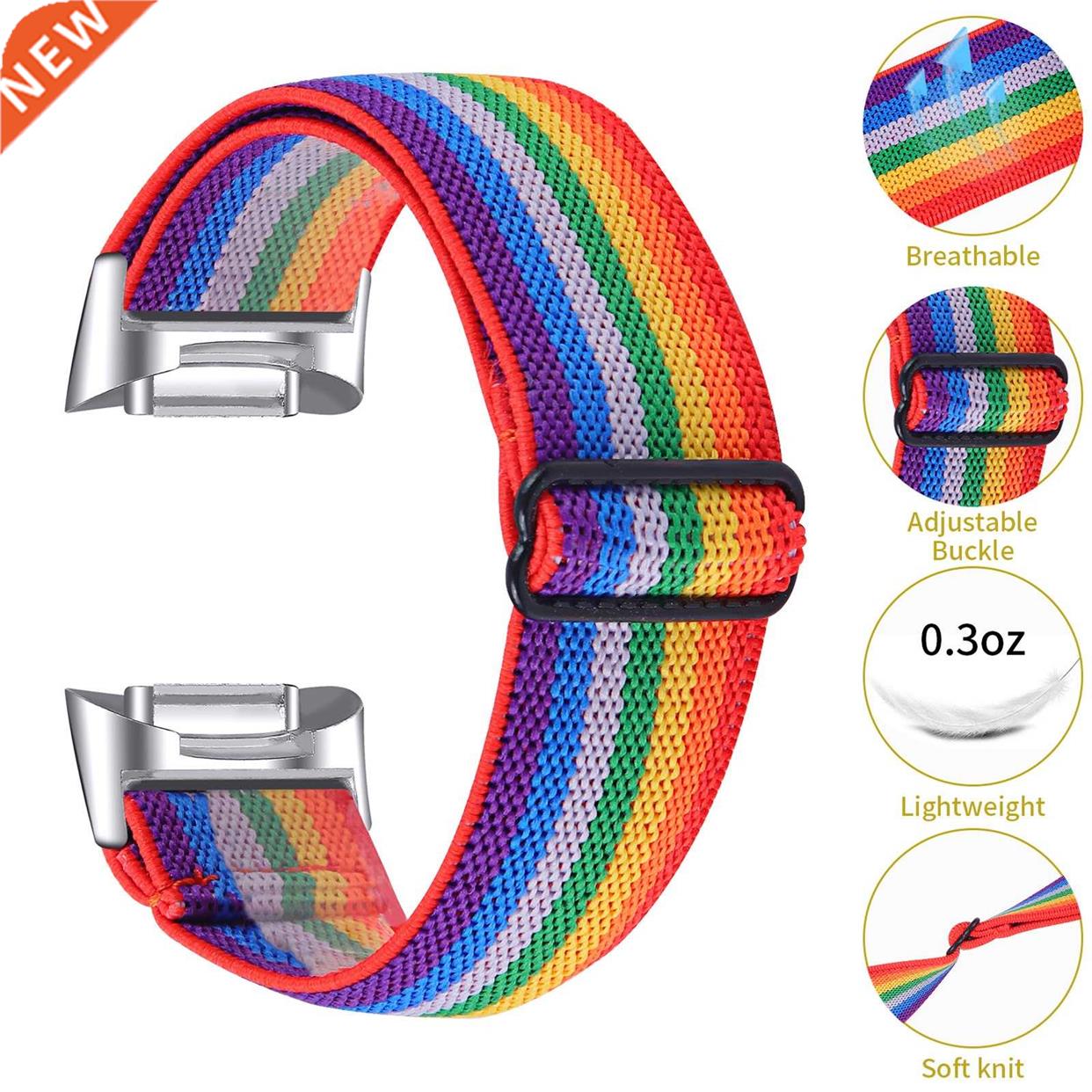 Strap For Fitbit Charge 5 Watchband Adjustable Elastic Nylon