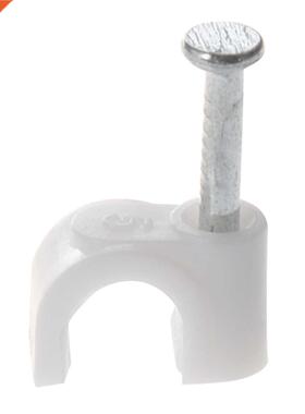 60 Pcs Wall Mount 5mm Dia Electric Cable Circle Nail Clips F