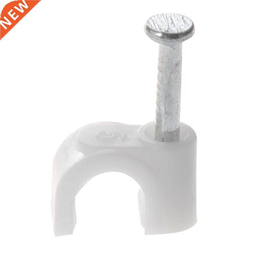 60 Pcs Wall Mount 5mm Dia Electric Cable Circle Nail Clips F