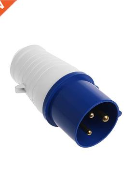 2 Amp  Pin Plug 220 - 250 Volt 2P+E Weatherproof IP44 2A