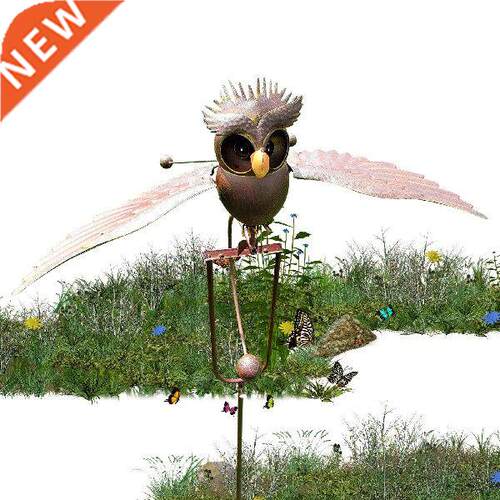 Wing Flapping Kinetic Metal Owl Large Rocking Animals With