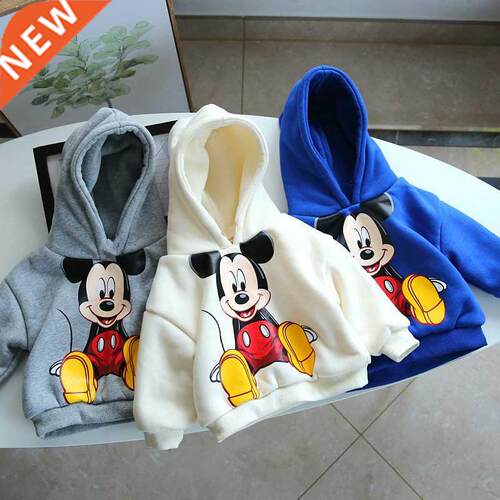2022 Children's Hooded Sweater Autumn and Winter Plus Velvet