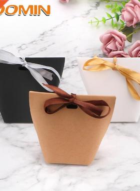 HOOMIN 50pcs Wedding Favors Gift Box Package White Black