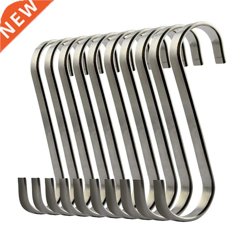 Set of 10 S Stainless Steel Suspension Hooks for Kitchen Coo