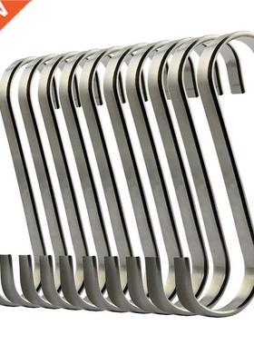 Set of 10 S Stainless Steel Suspension Hooks for Kitchen Coo