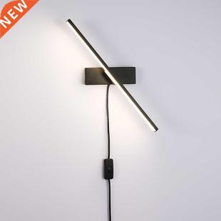 LED wall light personality bedroom bedside rotary wall lamp