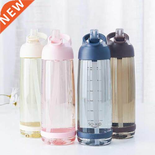 1000ml Outdoor Water Bottle with Straw Sports Bottles Eco-fr