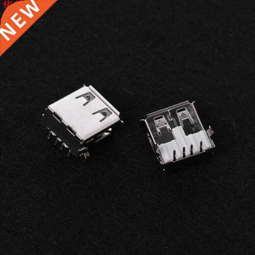 10 Pcs USB 2.0 Female Type-A 4 Pin Socket Connector 90 Degre