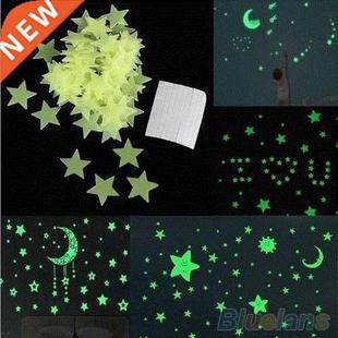 100x Glow In The Dark Baby Kid Room Space Stars Wall Sticker