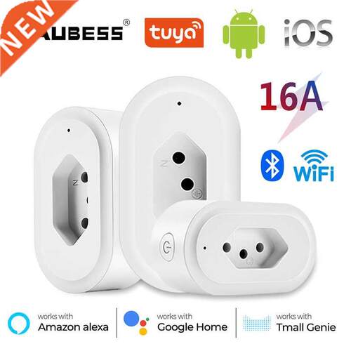 WiFi Smart Plug Brazil Socket 16A Power Monitor Timing